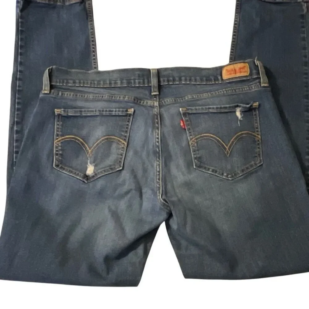 Levi’s 524 Too Super-low Womens Deconstructed Jeans - Picture 7 of 13